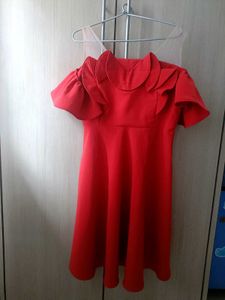 Red Fit &amp; Flare Mini Dress