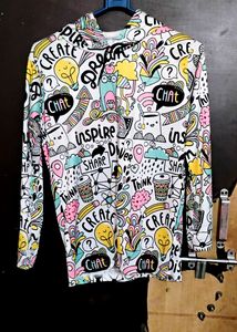 Printed Stylish Hoodie For Women