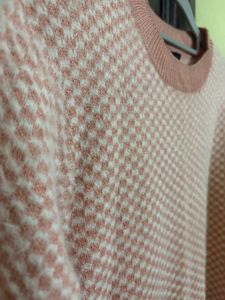 Cute Pink Checkered Sweater