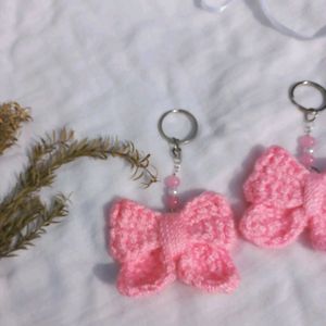 Coquette Bow Keychain (Pink)