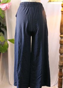 Navy Blue Wide Leg Pants
