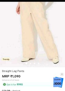 Apricot Straight Leg Pants