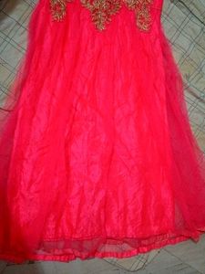 Elegant Pink Embroidered Saree