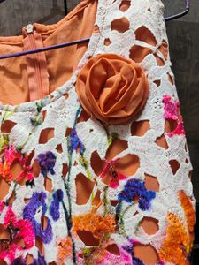 Peach Flared Dress🧡