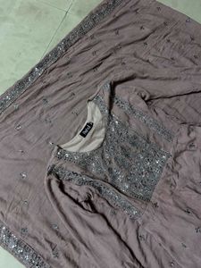 Muave Gown With New Sandal