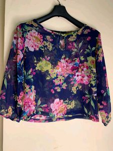 Floral Sheer Long Sleeve Top