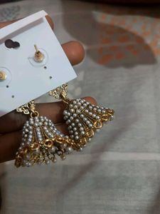 Pearl Jhumka Earrings