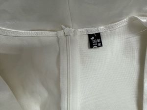 White Satin Mini Dress free size