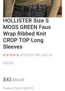 Hollister green Wrap Top