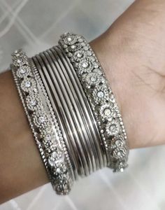 Silver Bangle Set