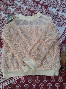 Fuzzy Knit Long Sleeve Top