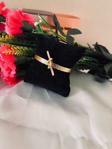 Anti Tarnished Gold Knot Bangle Bracelet