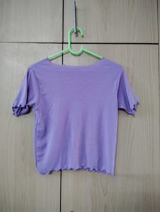 Cute Purple Ruffle Tee