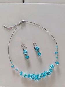 Beautiful Sky Blue Colour Jewellery Set