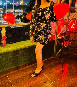 Flower Print Body Fit Dress