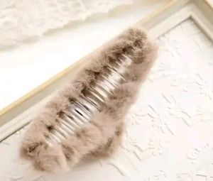 Fur Hair Clips Pack Of 4