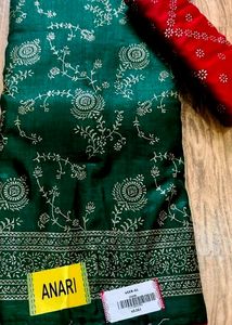 Dark Green Silk Saree