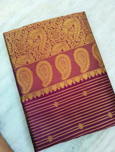 Elegant Purple Soft Banarasi Silk Saree