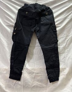 Black Cargo Joggers