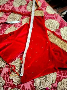 Gorgeous Lehenga Choli Set... blouse velvet fabric