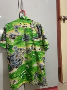 Green Color Beach Shirt