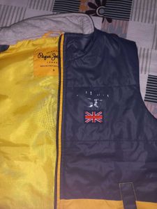 Navy &amp; Yellow Puffer Vest