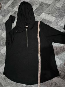 LINGPPING Made in China Black Zip-Up Hoodie