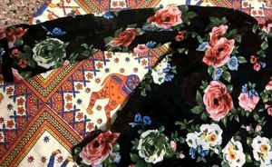 🖤Elegant Black Floral Full-Sleeve Shirt Style Top