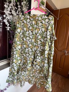 Floral Print Midi Skirt