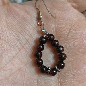garnet dangle earring