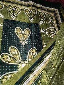 Elegant Olive Green Saree