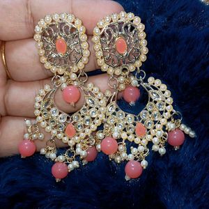 Elegant Pink &amp; Gold Jewelry Set