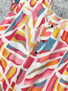 Colorful Abstract Print Dress