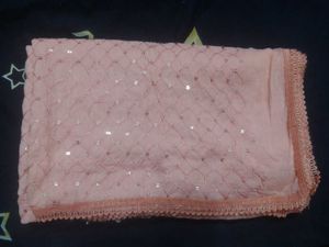 Vintage Pink Sequin Scarf