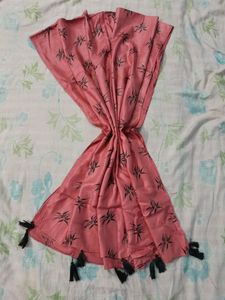 New Rayon Peach Printed Stole