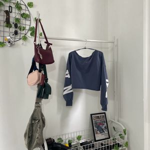 Blue Cropped Sweatshirt