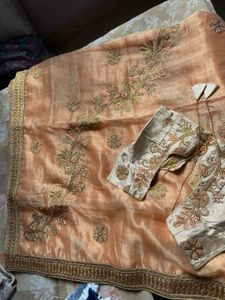 Elegant Embroidered Saree & Blouse