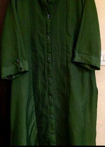 Green Button-Down Top