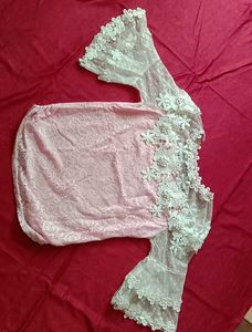 Pink Lace Top