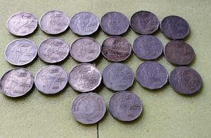 Rare Two Rupee Coins - Vintage Collection 20 Pcs