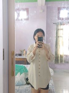 Vintage-Style Patterned Blouse