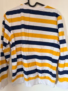 Striped Graphic Long Sleeve Tee