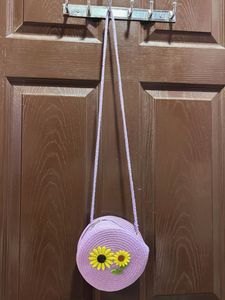 Sunflower Straw Crossbody Bag