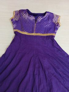 Purple Embroidered Kurta