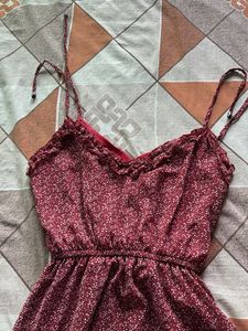 Red Floral Dress| One Piece