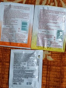 3 Pouch Of Face Pack And Peel-off Mask