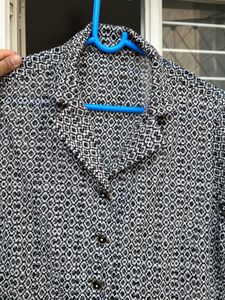 Patterned Sheer Blouse