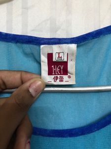 Blue Short Sleeve Top