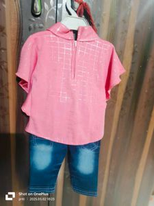Baby Girls Top And Jeans Set