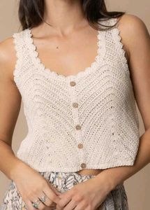 White Crochet Top